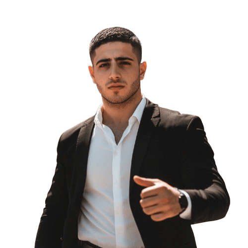 Person directing finger